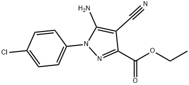 5-AMINO-4-CYANO-1-(4-CHLORO-PHENYL)-1H-PYRAZOLE-3-CARBOXYLIC ACID ETHYL ESTER Structure