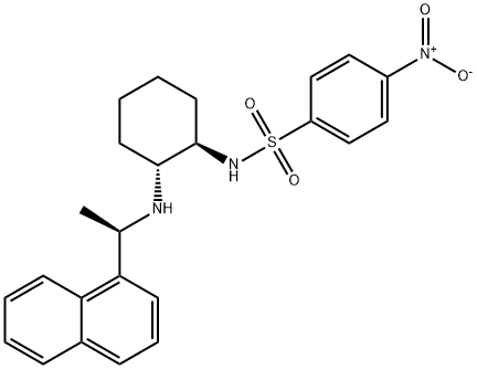 N-[(1R,2R)-2-[[(1R)-1-(1-Naphthyl)ethyl]amino]cyclohexyl]-4-nitrobenzenesulfonamide Structure