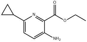 3-氨基-6-环丙基吡啶甲酸乙酯,908833-43-2,结构式