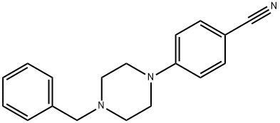 4-(4-苄基哌嗪-1-基)苯甲腈, 90905-00-3, 结构式