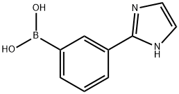 (3-(1H-咪唑-2-基)苯基)硼酸 结构式