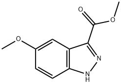 5-メトキシ-1H-インダゾール-3-カルボン酸メチル 化学構造式