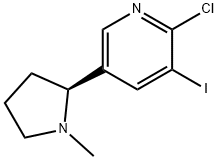 2-Chloro-3-iodo-5-[(2S)-1-Methyl-2-pyrrolidinyl]-pyridine Struktur