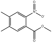 4,5-二甲基-2-硝基苯甲酸甲酯 结构式