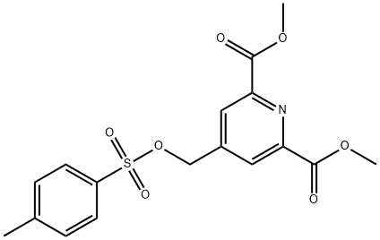 4-[[[(4-Methylphenyl)sulfonyl]oxy]Methyl]-2,6-pyridinedicarboxylic Acid 2,6-DiMethyl Ester, 909247-46-7, 结构式