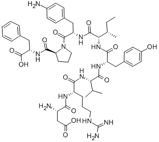 (P-AMINO-PHE6)-ANGIOTENSIN II, 90937-05-6, 结构式