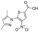 2-Thiophenecarboxylic  acid,  5-(3,5-dimethylpyrazol-1-yl)-4-nitro-  (7CI) Structure