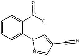 1-(2-nitrophenyl)-1H-pyrazole-4-carbonitrile 化学構造式