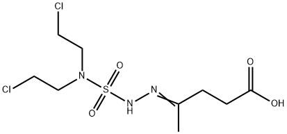 4-[2-[Bis(2-chloroethyl)sulfamoyl]hydrazono]pentanoic acid,90948-83-7,结构式