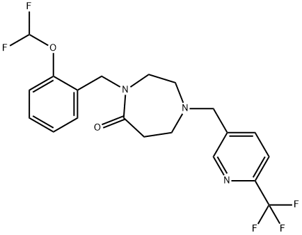 4-(2-PHENYLETHYL)-1-([6-(TRIFLUOROMETHYL)PYRIDIN-3-YL]METHYL)-1,4-DIAZEPAN-5-ONE,909659-35-4,结构式