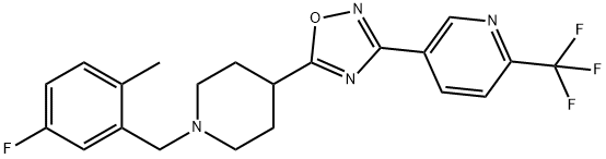 5-(5-[1-(5-FLUORO-2-METHYLBENZYL)PIPERIDIN-4-YL]-1,2,4-OXADIAZOL-3-YL)-2-(TRIFLUOROMETHYL)PYRIDINE Structure
