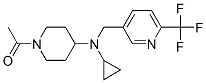 1-ACETYL-N-CYCLOPROPYL-N-([6-(TRIFLUOROMETHYL)PYRIDIN-3-YL]METHYL)PIPERIDIN-4-AMINE,909666-25-7,结构式