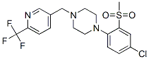 1-[4-CHLORO-2-(METHYLSULFONYL)PHENYL]-4-([6-(TRIFLUOROMETHYL)PYRIDIN-3-YL]METHYL)PIPERAZINE Structure