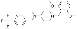 1-(2,6-DIMETHOXYBENZYL)-N-METHYL-N-([6-(TRIFLUOROMETHYL)PYRIDIN-3-YL]METHYL)PIPERIDIN-4-AMINE|