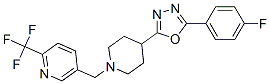 5-((4-[5-(4-FLUOROPHENYL)-1,3,4-OXADIAZOL-2-YL]PIPERIDIN-1-YL)METHYL)-2-(TRIFLUOROMETHYL)PYRIDINE 结构式