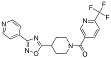 5-([4-(3-PYRIDIN-4-YL-1,2,4-OXADIAZOL-5-YL)PIPERIDIN-1-YL]CARBONYL)-2-(TRIFLUOROMETHYL)PYRIDINE 化学構造式