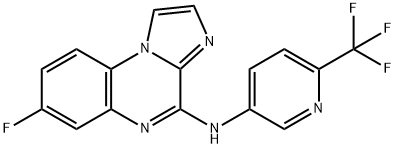 7-FLUORO-N-[6-(TRIFLUOROMETHYL)PYRIDIN-3-YL]IMIDAZO[1,2-A]QUINOXALIN-4-AMINE Structure