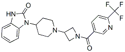 1-[1-(1-([6-(TRIFLUOROMETHYL)PYRIDIN-3-YL]CARBONYL)AZETIDIN-3-YL)PIPERIDIN-4-YL]-1,3-DIHYDRO-2H-BENZIMIDAZOL-2-ONE 化学構造式