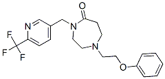1-(2-PHENOXYETHYL)-4-([6-(TRIFLUOROMETHYL)PYRIDIN-3-YL]METHYL)-1,4-DIAZEPAN-5-ONE,909690-83-1,结构式