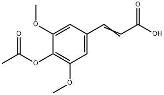 3-[4-(Acetyloxy)-3,5-dimethoxyphenyl]-2-propenoic acid Struktur