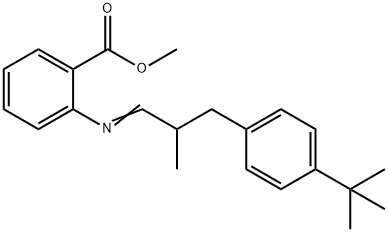 2-[[3-[4-(1,1-二甲基乙基)苯基]-2-甲基亚丙基]氨基]苯甲酸甲酯,91-51-0,结构式