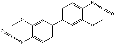 3,3′-二甲氧基-4,4′-联苯二异氰酸酯, 91-93-0, 结构式