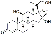 Pregn-4-ene-3,20-dione, 11.beta.,16.alpha.,17,21-tetrahydroxy-16-methyl-,910-20-3,结构式