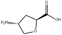 2-Furancarboxylicacid,4-aminotetrahydro-,trans-(9CI) Structure