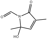 1H-Pyrrole-1-carboxaldehyde, 2,5-dihydro-2-hydroxy-2,4-dimethyl-5-oxo- (9CI) Struktur
