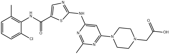 Dasatinib Carboxylic Acid 化学構造式