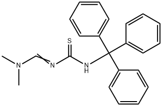 1-二甲氨甲基烯-3-三苯甲基硫脲, 910297-67-5, 结构式