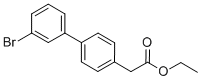 3'-BROMO-[1,1'-BIPHENYL]-4-ACETIC ACID ETHYL ESTER 化学構造式