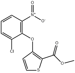 METHYL 3-(2-CHLORO-6-NITROPHENOXY)-2-THIOPHENECARBOXYLATE,91041-19-9,结构式