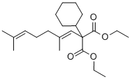 DIETHYL 2-CYCLOHEXYL-2-(2,6-DIMETHYL-1,5-HEPTADIENYL)MALONATE Structure