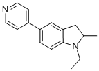 1-ETHYL-2-METHYL-5-(4-PYRIDINYL)INDOLINE 结构式
