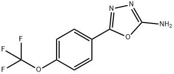 5-(4-TRIFLUOROMETHOXY-PHENYL)-[1,3,4]OXADIAZOL-2-YLAMINE 化学構造式