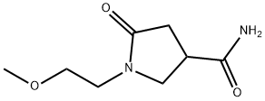 1-(2-甲氧基乙基)-2-氧代吡咯烷-4-甲酰胺 结构式