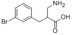 3-アミノ-2-(3-ブロモベンジル)プロピオン酸 HCL 化学構造式