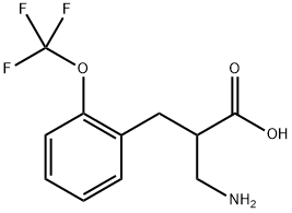 2-AMINOMETHYL-3-(2-TRIFLUOROMETHOXY-PHENYL)-PROPIONIC ACID 化学構造式