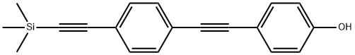 4-((4-((Trimethylsilyl)ethynyl)-phenyl)ethynyl)phenol Struktur