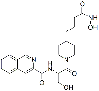 3-Isoquinolinecarboxamide,  N-[(1S)-2-[4-[4-(hydroxyamino)-4-oxobutyl]-1-piperidinyl]-1-(hydroxymethyl)-2-oxoethyl]-,910538-99-7,结构式