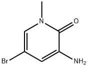 3-アミノ-5-ブロモ-1-メチルピリジン-2(1H)-オン 化学構造式