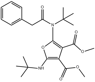 3,4-Furandicarboxylic  acid,  2-[(1,1-dimethylethyl)amino]-5-[(1,1-dimethylethyl)(phenylacetyl)amino]-,  dimethyl  ester  (9CI)|