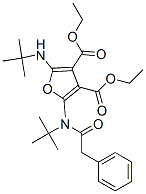 3,4-Furandicarboxylic  acid,  2-[(1,1-dimethylethyl)amino]-5-[(1,1-dimethylethyl)(phenylacetyl)amino]-,  diethyl  ester  (9CI),910578-24-4,结构式