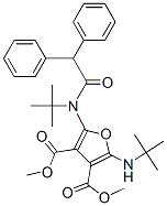 3,4-Furandicarboxylic  acid,  2-[(1,1-dimethylethyl)amino]-5-[(1,1-dimethylethyl)(diphenylacetyl)amino]-,  dimethyl  ester  (9CI) Structure
