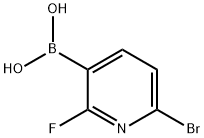 BORONIC ACID, (6-BROMO-2-FLUORO-3-PYRIDINYL)- Struktur