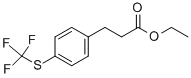 3-(4-TRIFLUOROMETHYLSULFANYL-PHENYL)-PROPIONIC ACID ETHYL ESTER 化学構造式