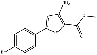 3-AMINO-5-(4-BROMOPHENYL)THIOPHENE-2-CARBOXYLIC ACID METHYL ESTER Structure