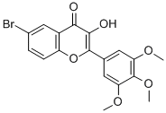 4H-1-BENZOPYRAN-4-ONE, 6-BROMO-3-HYDROXY-2-(3,4,5-TRIMETHOXYPHENYL)- Structure