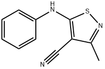 5-ANILINO-3-METHYLISOTHIAZOLE-4-CARBONITRILE 化学構造式